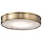 Nuvo Kendall, 14 Inch LED Flush Mount, Burnished Brass with Alabaster Glass 62/2121 - alternate 6